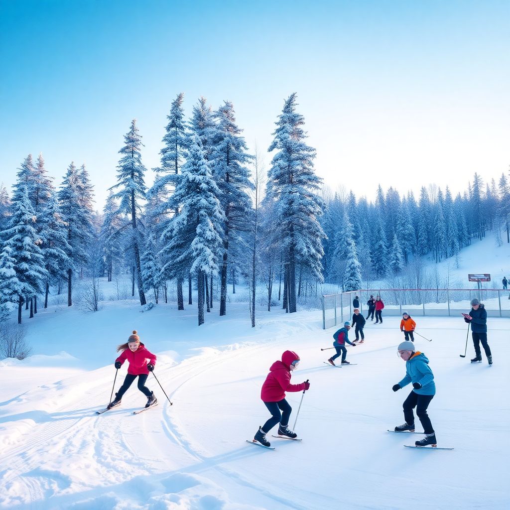 Зимние виды спорта для детей в Карелии: лыжи, хоккей и фигурное катание