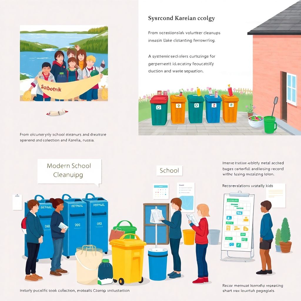 Юные экологи Карелии и школьные проекты раздельного сбора отходов и очистки берегов