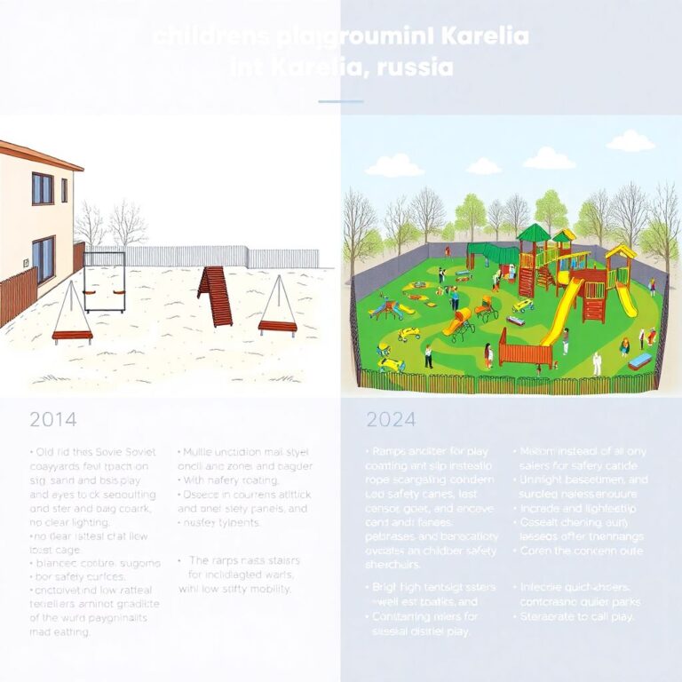 Детские площадки в Карелии за 10 лет: как изменились безопасность и дизайн